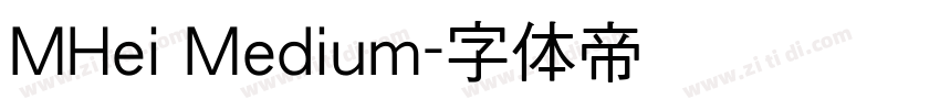 MHei Medium字体转换